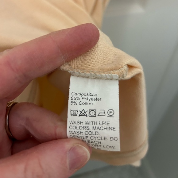 Oversized, Soft, Cream/Peach Los Angeles T-Shirt, Sz 4XL - Picture 6 of 6